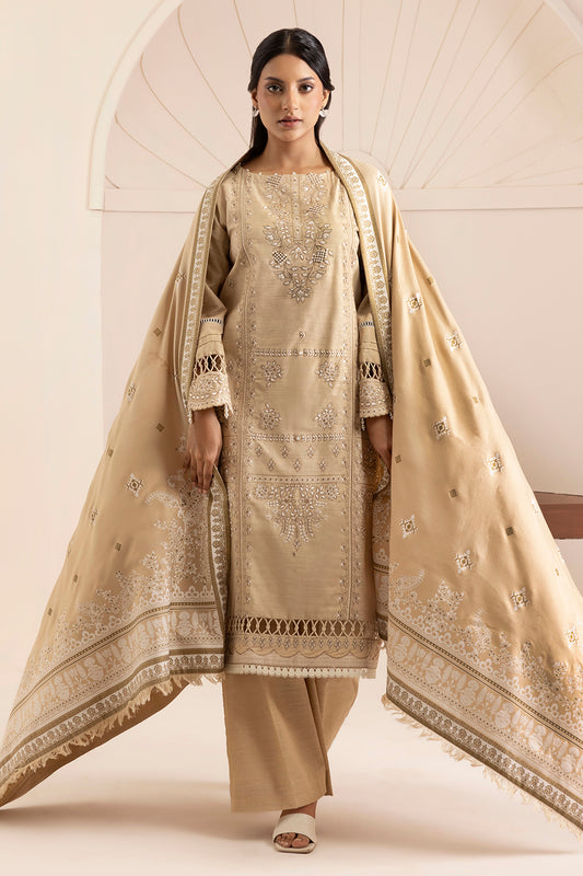 Embroidered Shirt Shalwar Shawl - 0164