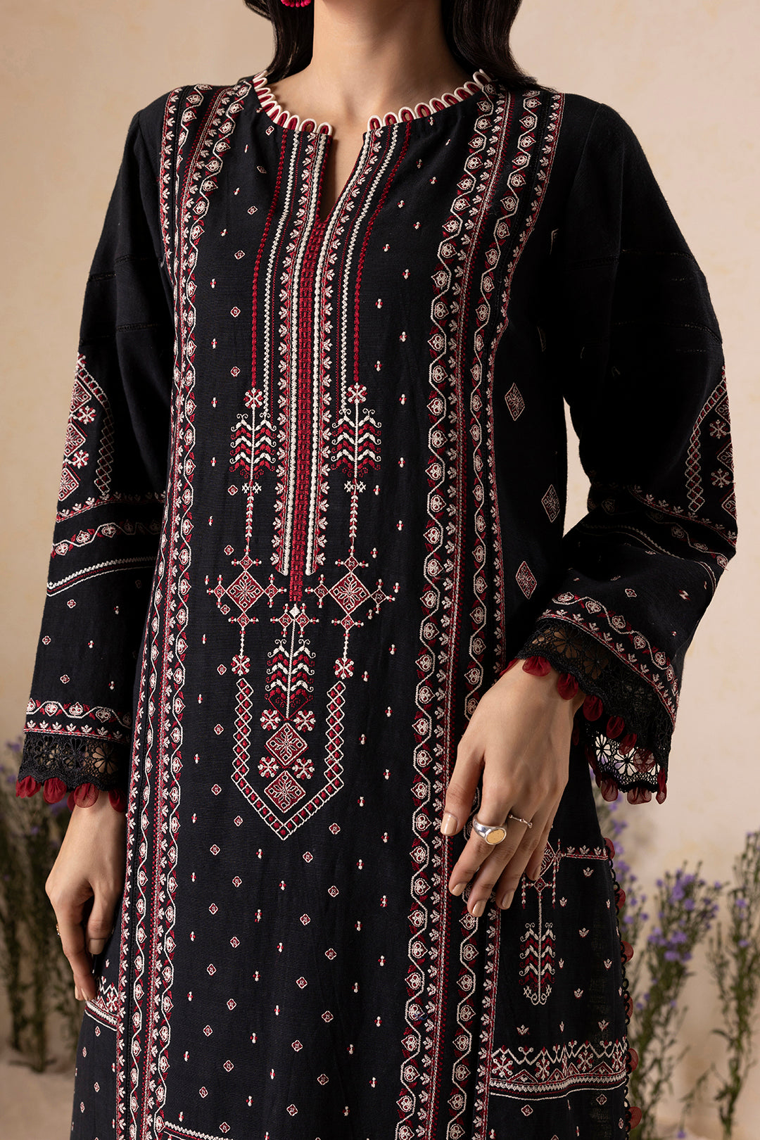 Embroidered Shirt Shalwar Dupatta - 0166