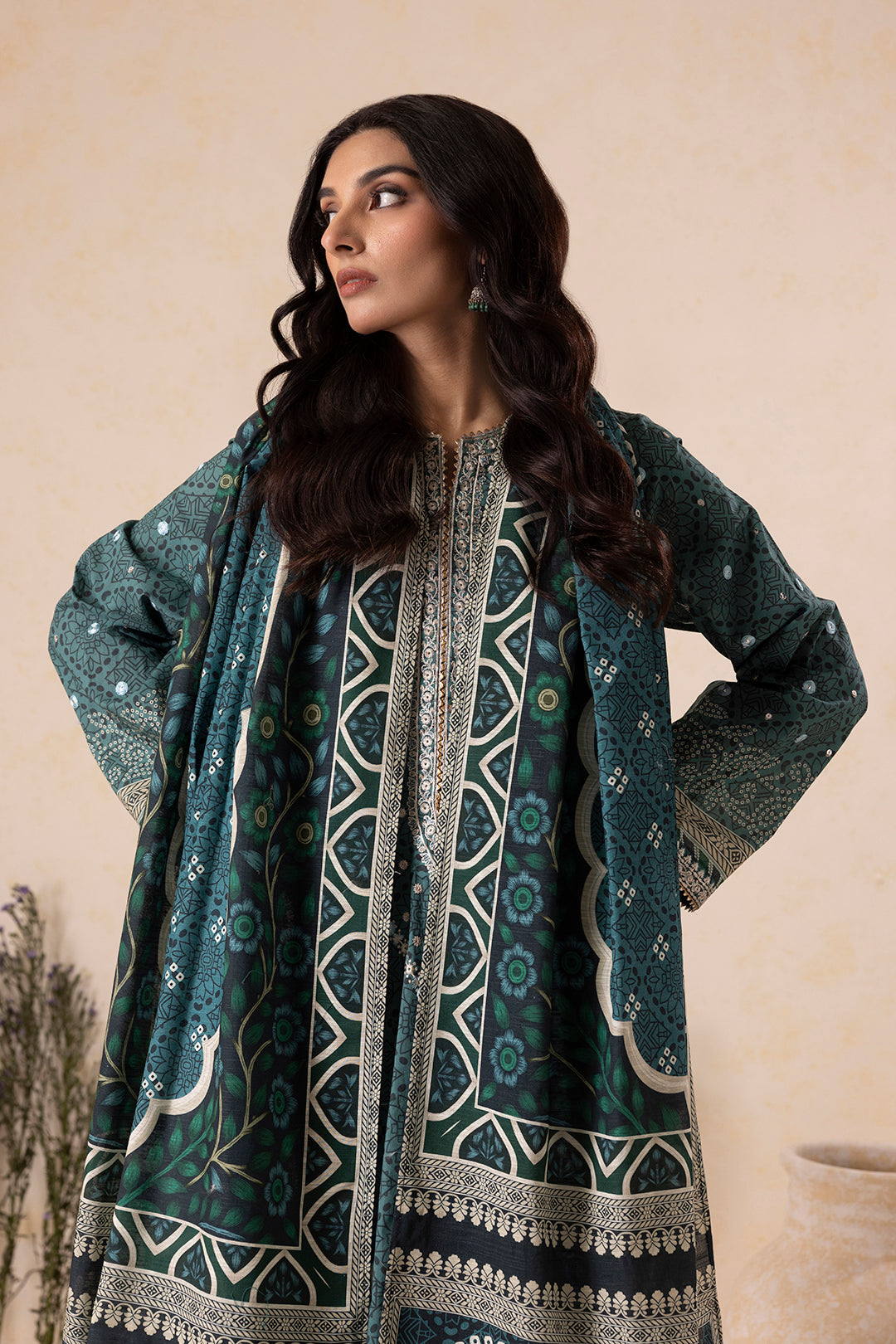 Embroidered Shirt Shalwar Dupatta - 0167