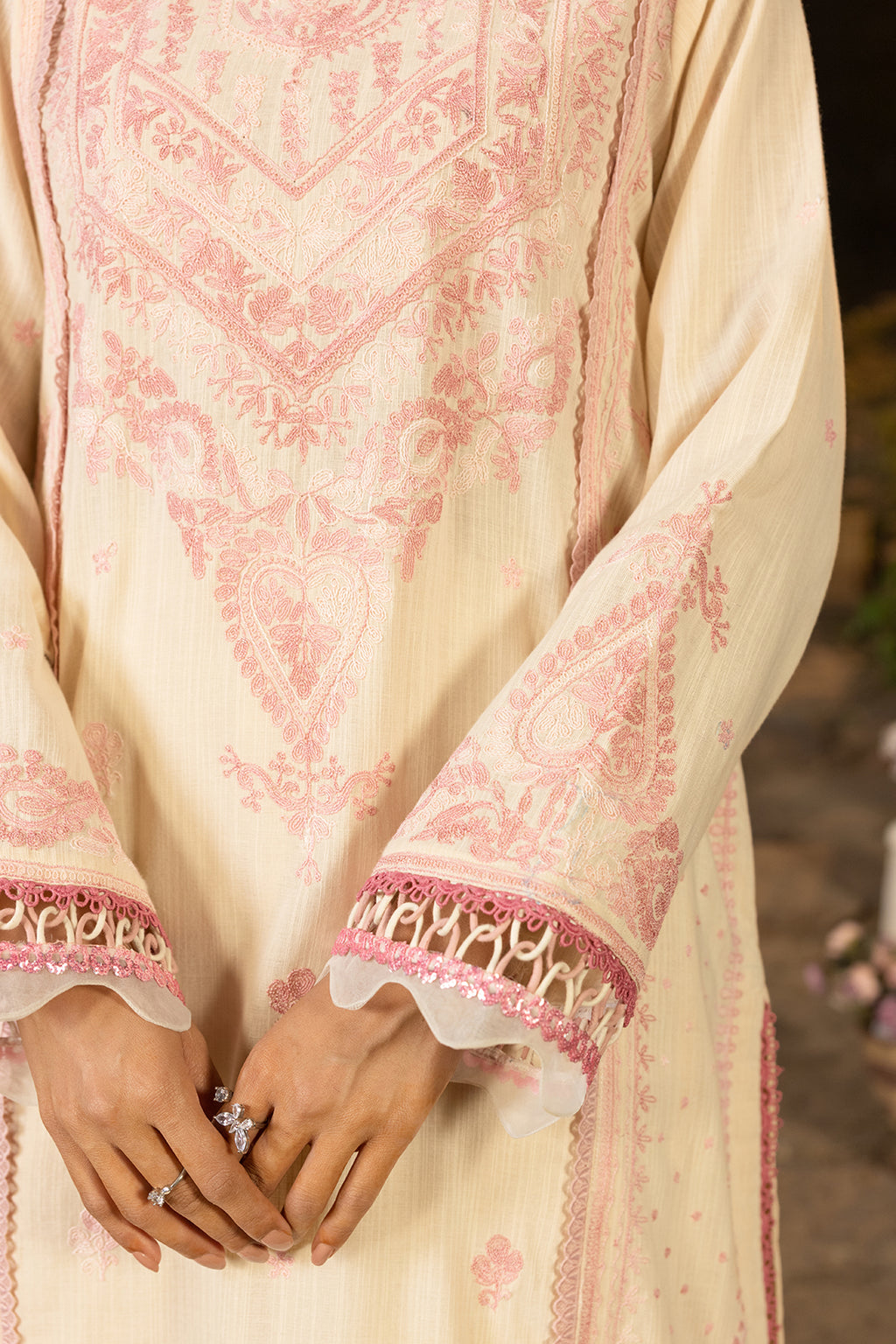 Embroidered Shirt Shalwar Shawl - 0168