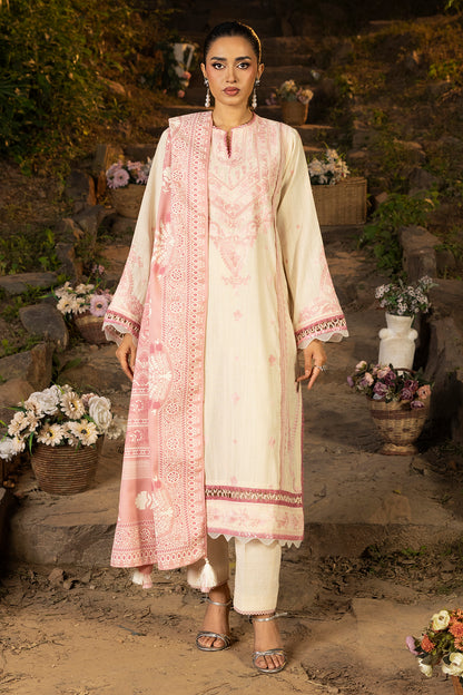 Embroidered Shirt Shalwar Shawl - 0168