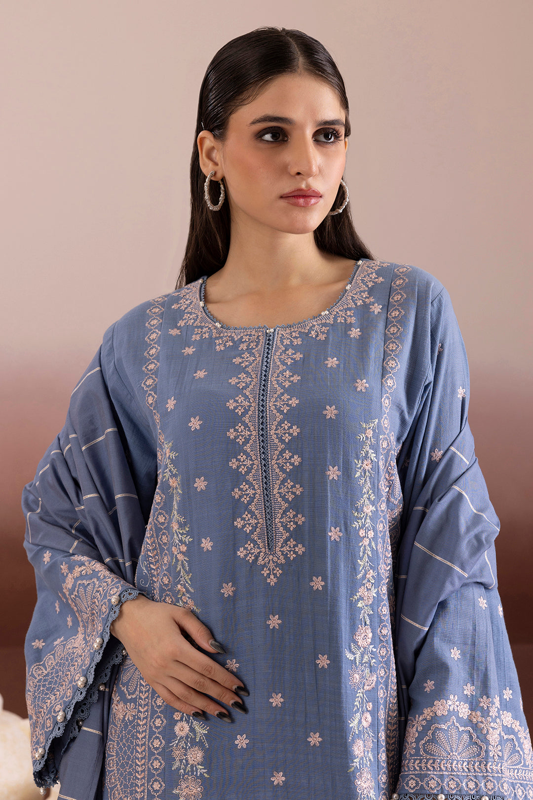 Embroidered Shirt Shalwar Dupatta - 0169