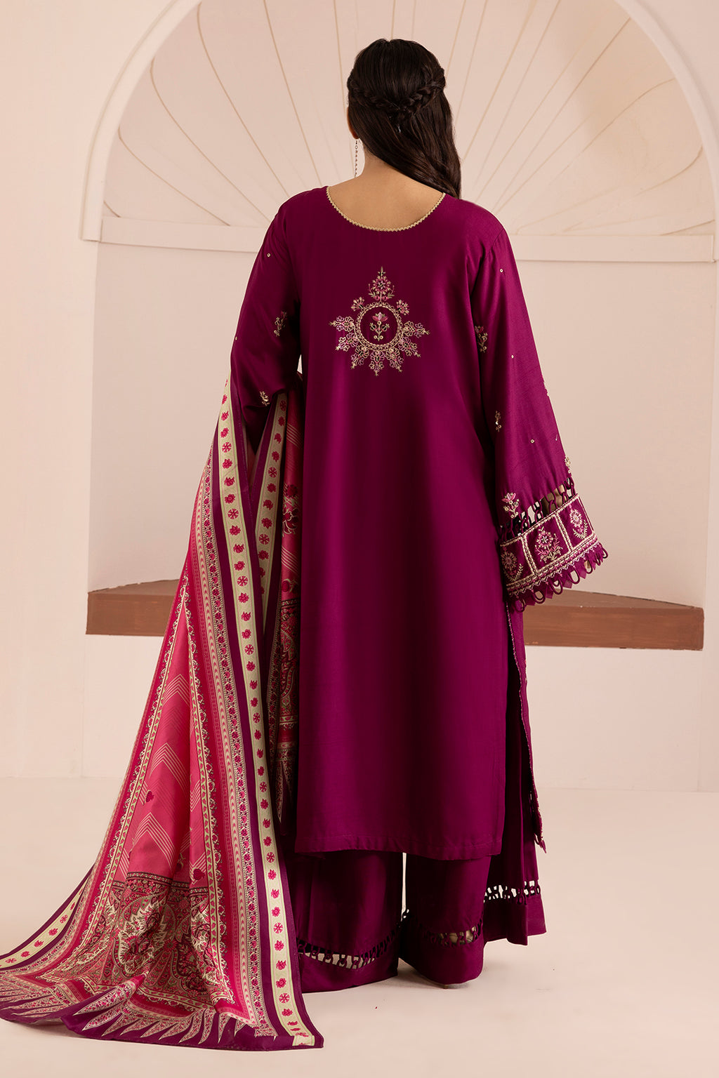 Embroidered Shirt Shalwar Dupatta - 0170