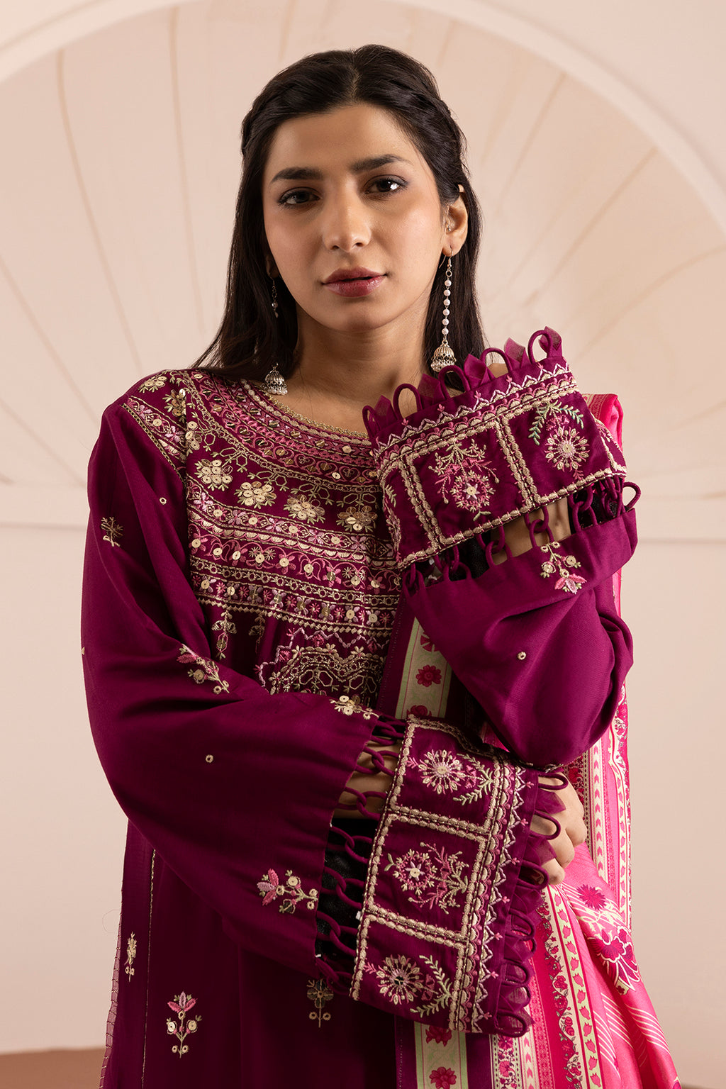 Embroidered Shirt Shalwar Dupatta - 0170