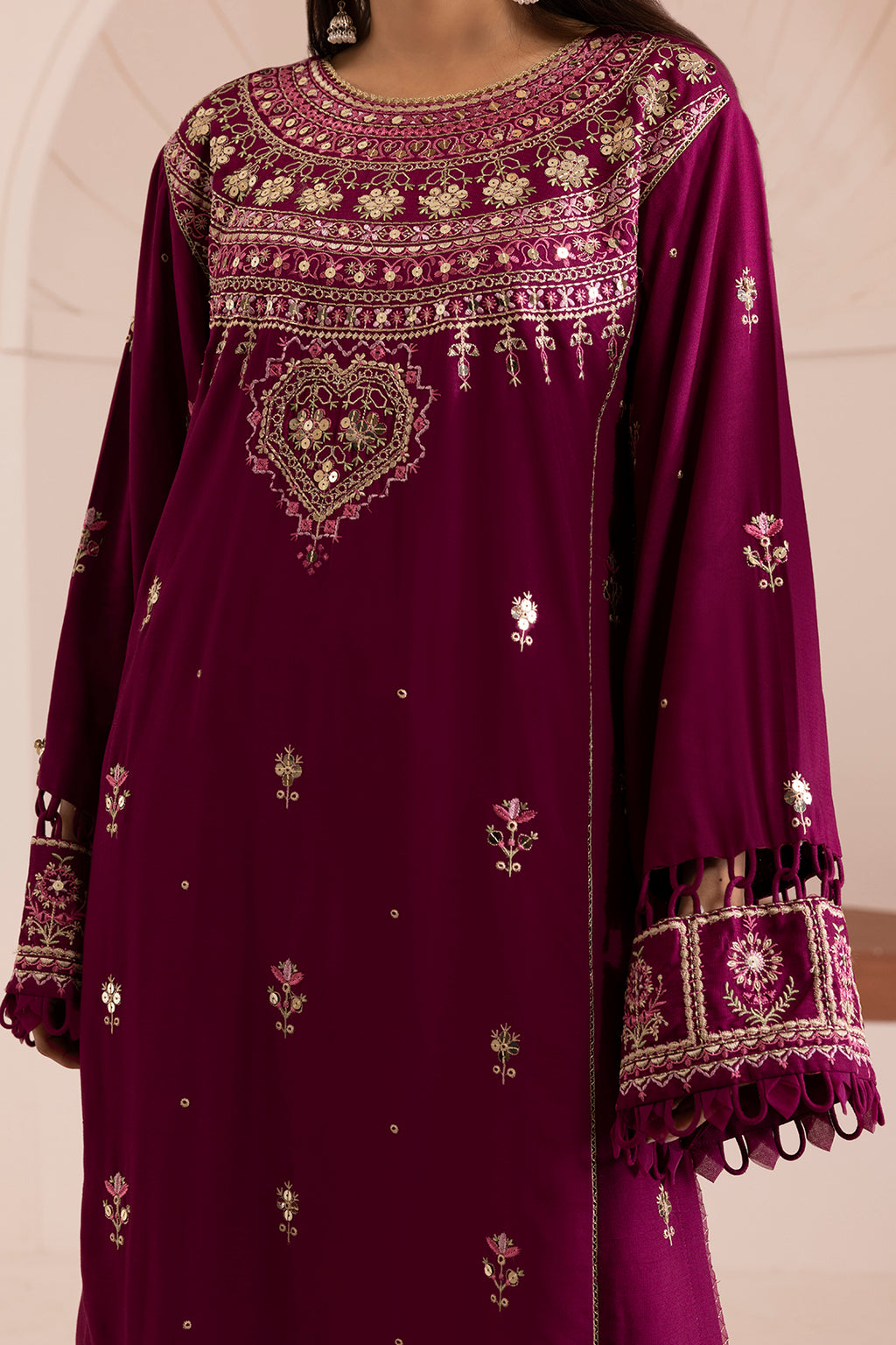 Embroidered Shirt Shalwar Dupatta - 0170