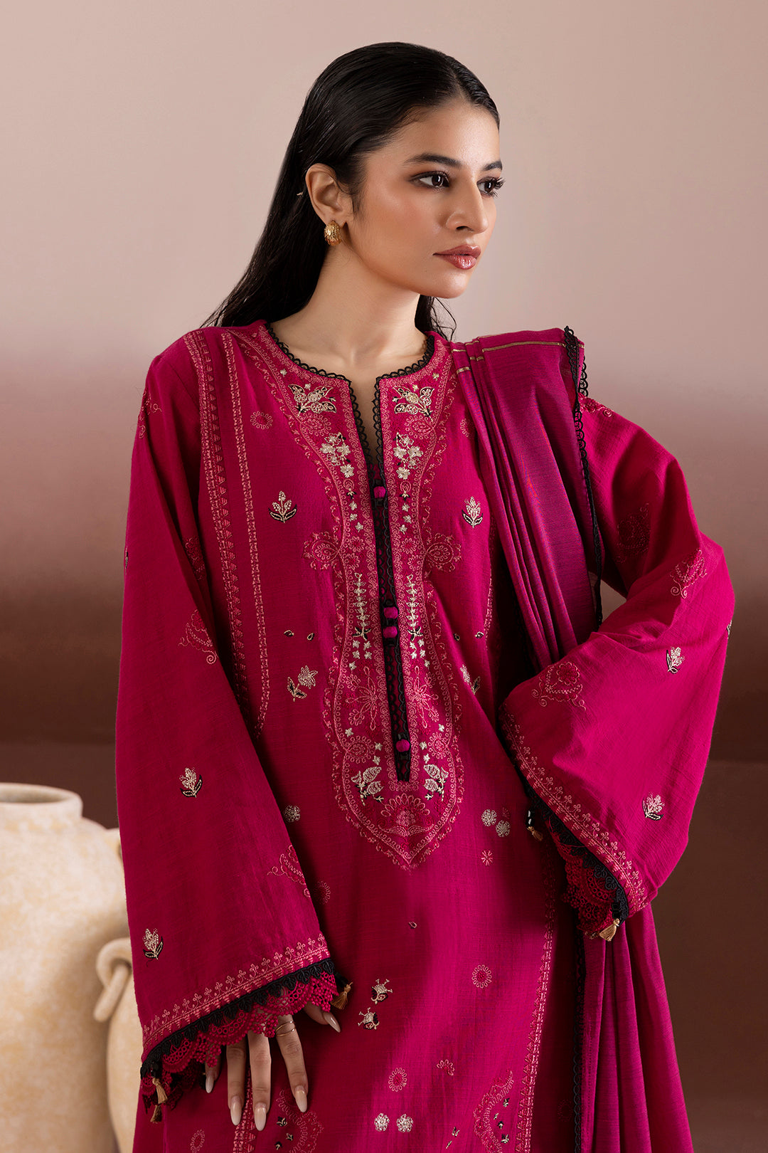 Embroidered Shirt Shalwar Dupatta - 0171