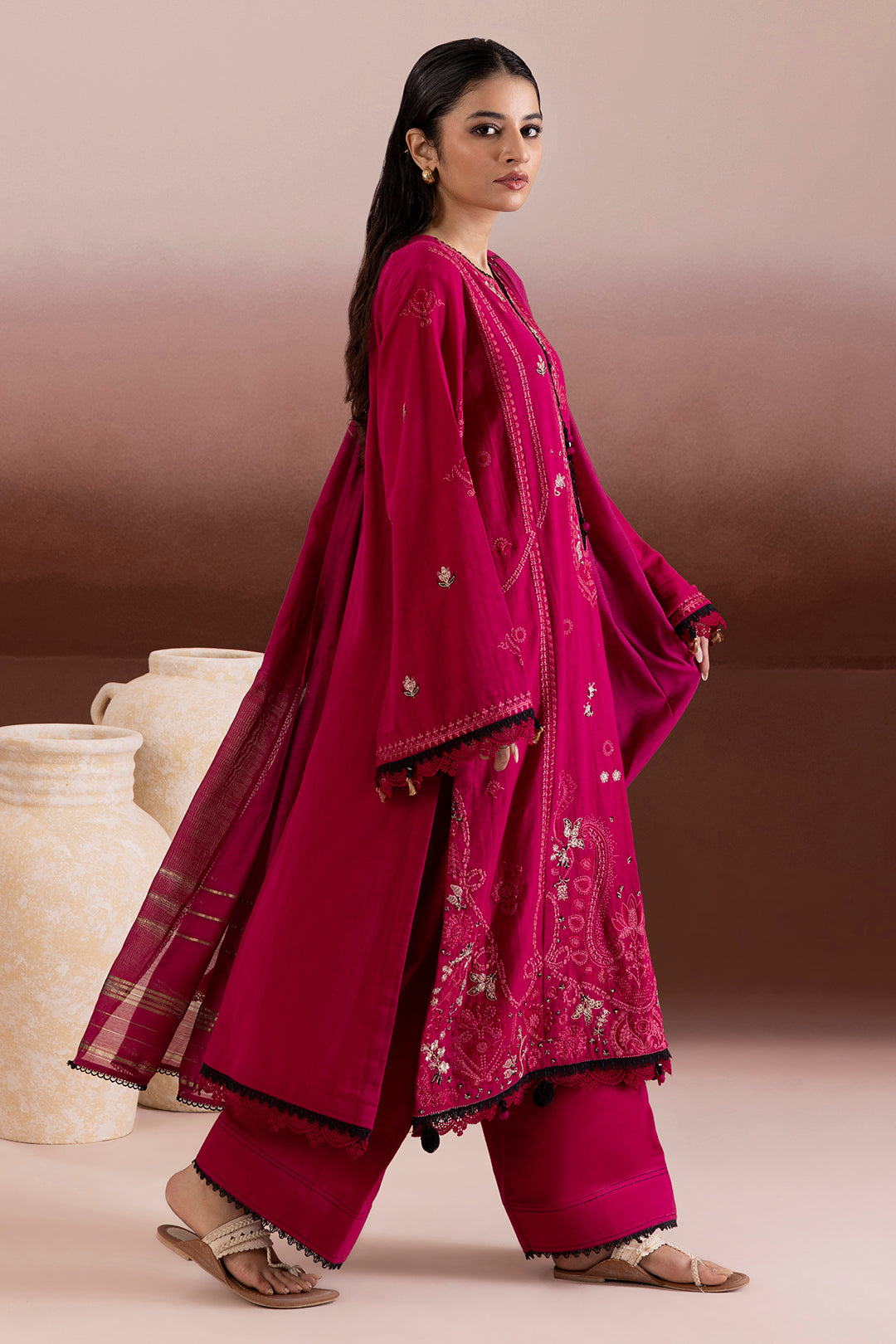 Embroidered Shirt Shalwar Dupatta - 0171