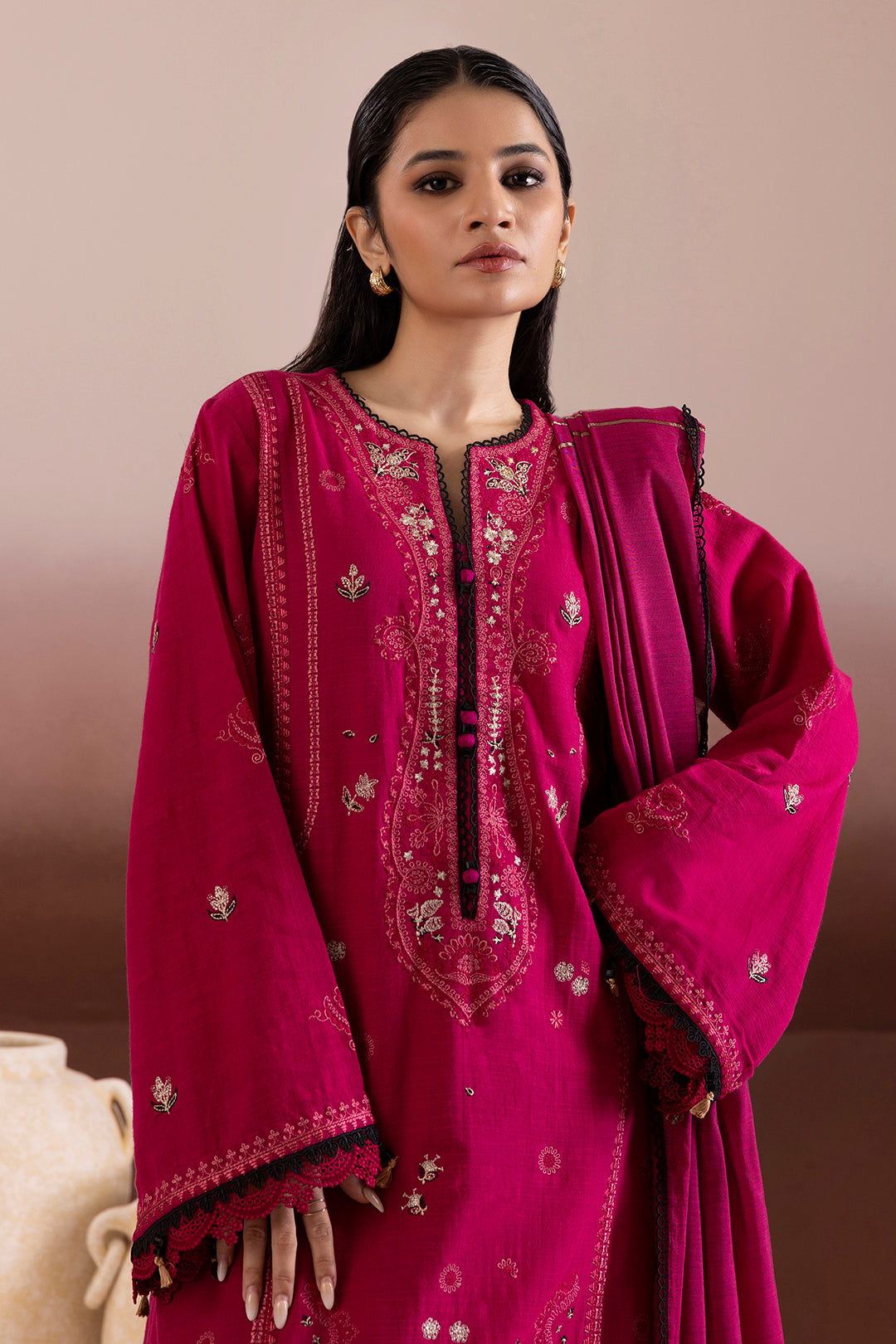 Embroidered Shirt Shalwar Dupatta - 0171