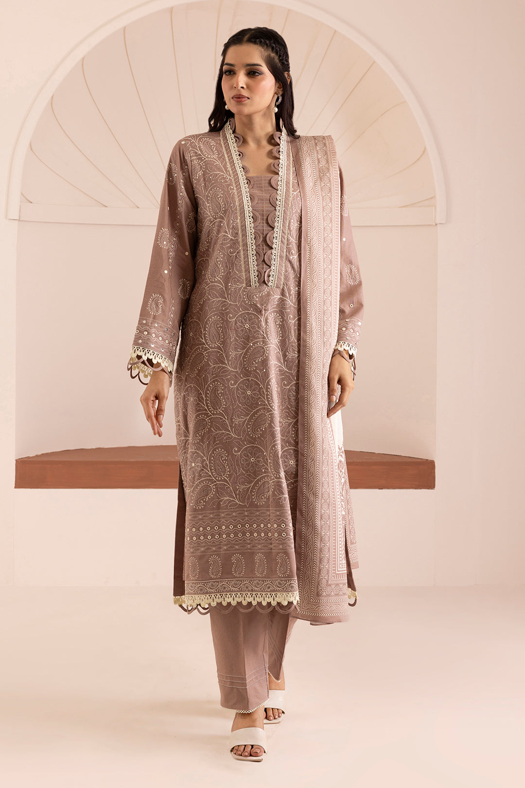 Embroidered Shirt Shalwar Dupatta - 0172