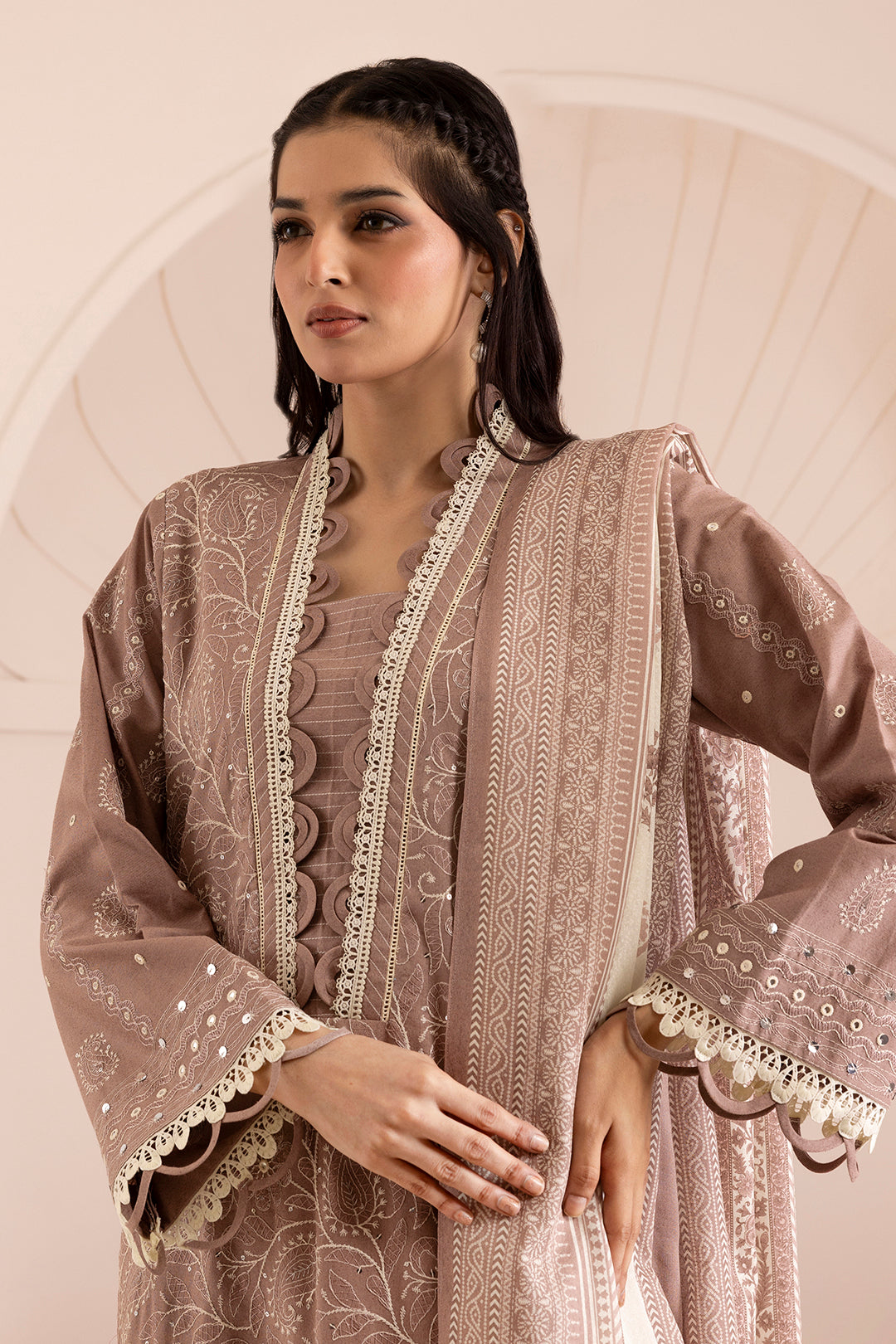 Embroidered Shirt Shalwar Dupatta - 0172