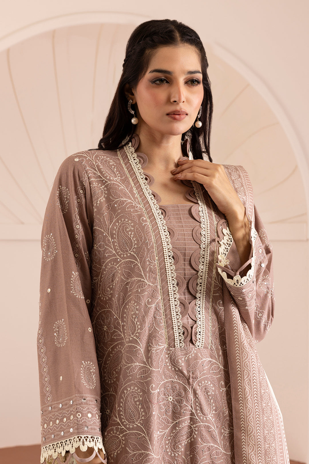 Embroidered Shirt Shalwar Dupatta - 0172
