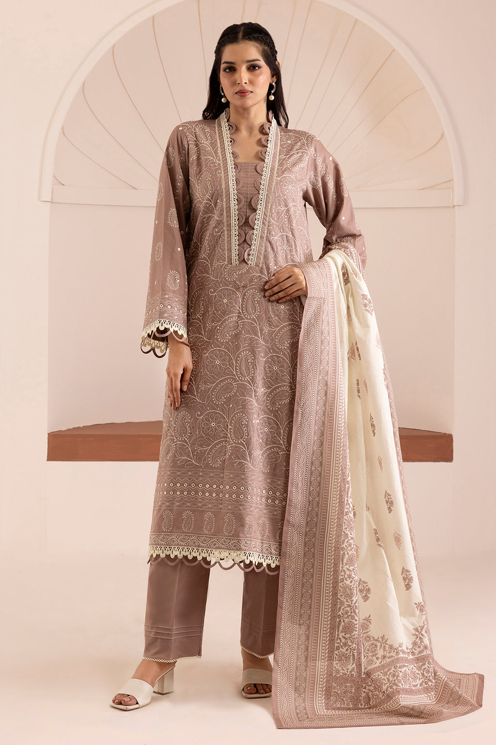 Embroidered Shirt Shalwar Dupatta - 0172