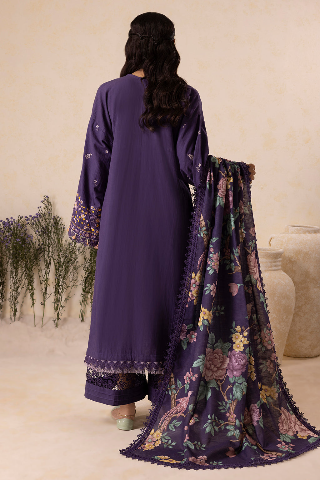 Embroidered Shirt Shalwar Dupatta - 0173