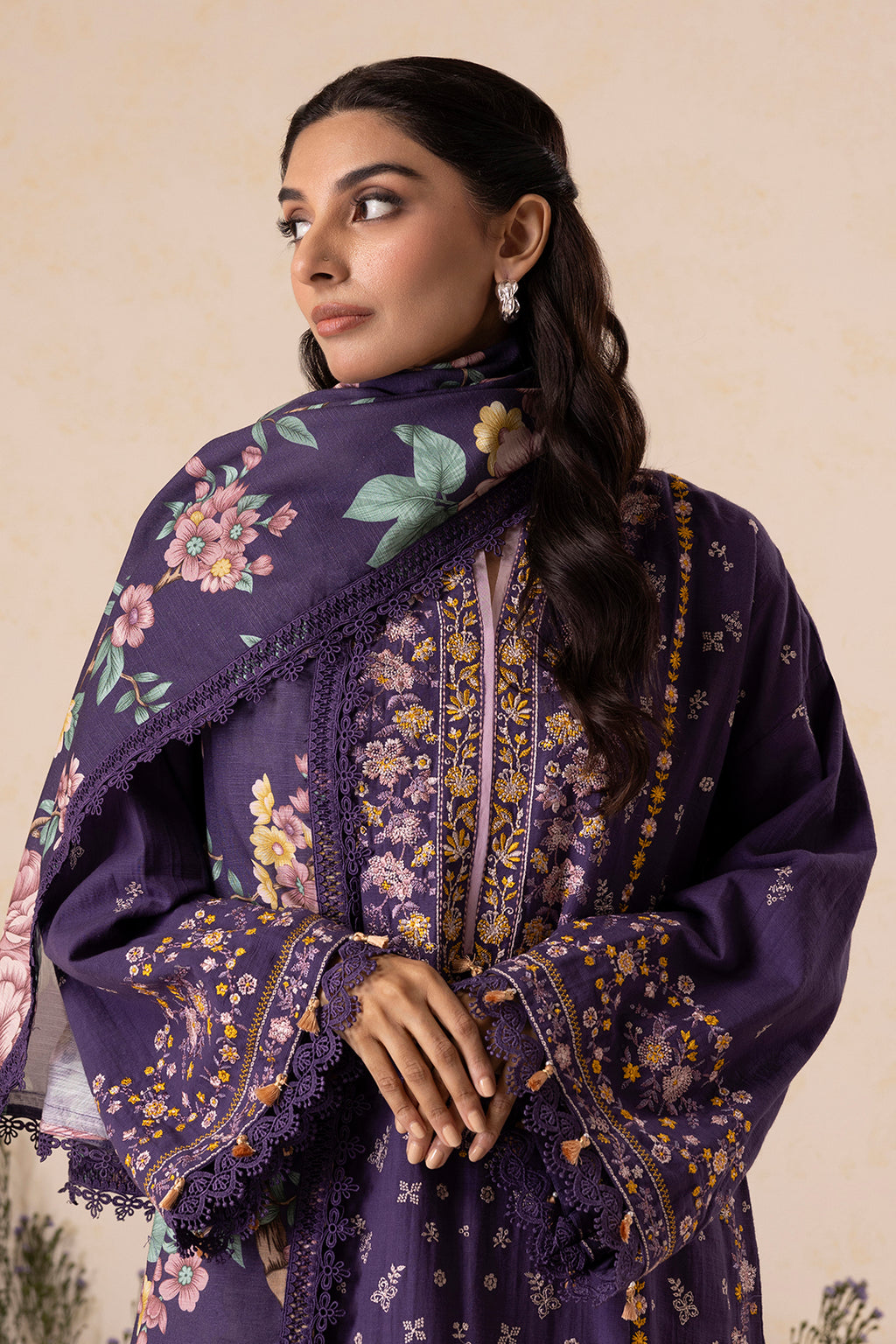 Embroidered Shirt Shalwar Dupatta - 0173