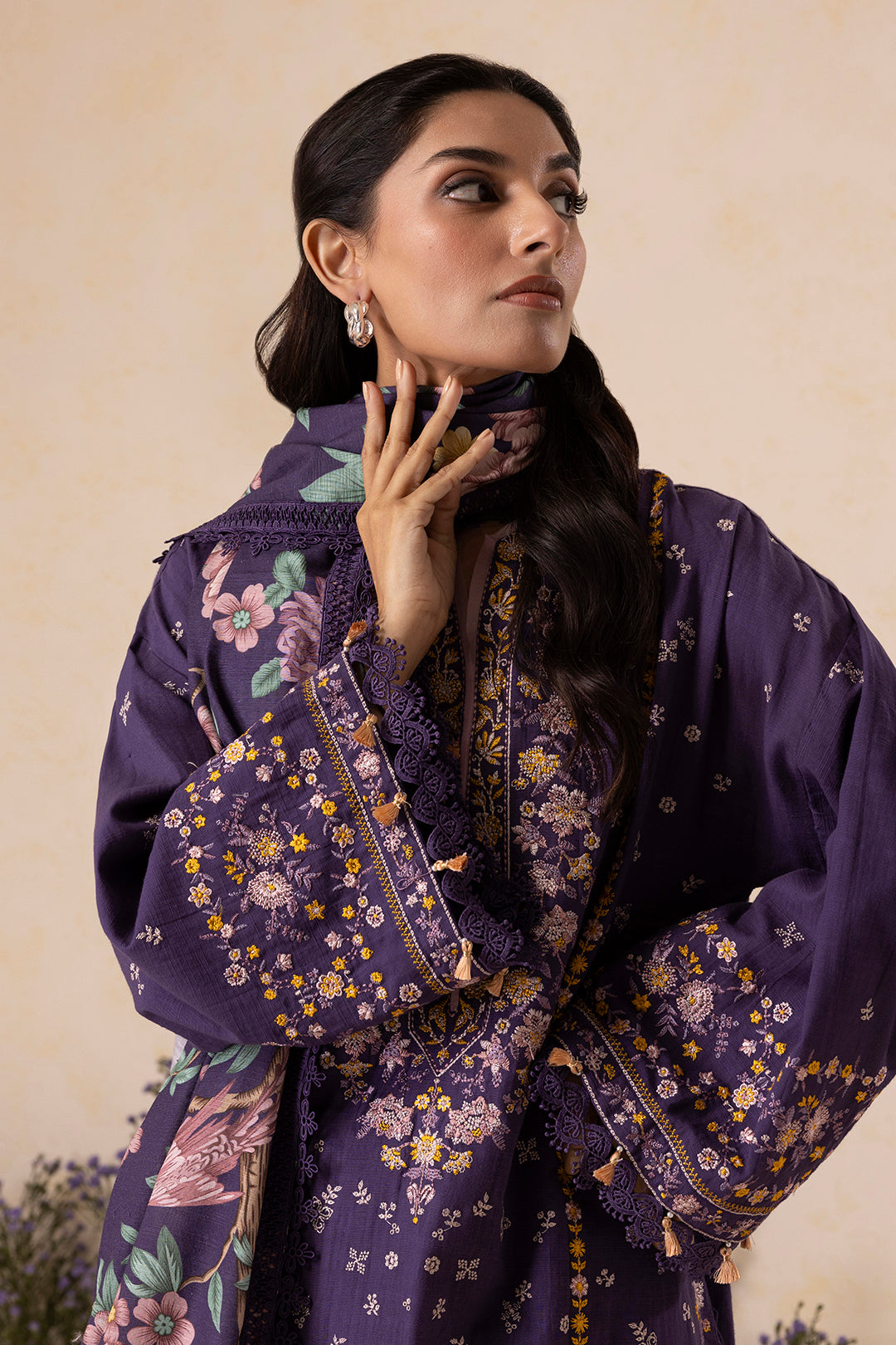 Embroidered Shirt Shalwar Dupatta - 0173