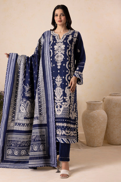 Embroidered Shirt Shalwar Shawl - 0174