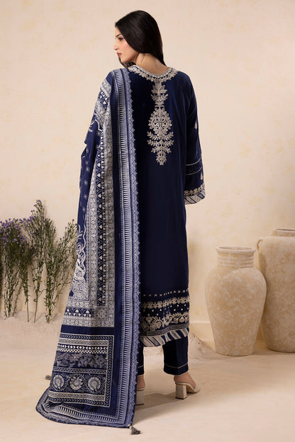 Embroidered Shirt Shalwar Shawl - 0174