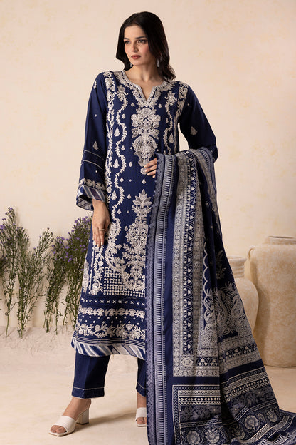 Embroidered Shirt Shalwar Shawl - 0174