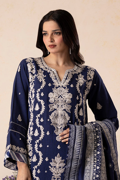 Embroidered Shirt Shalwar Shawl - 0174