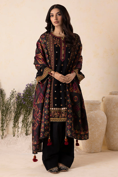 Embroidered Shirt Shalwar Shawl - 0175