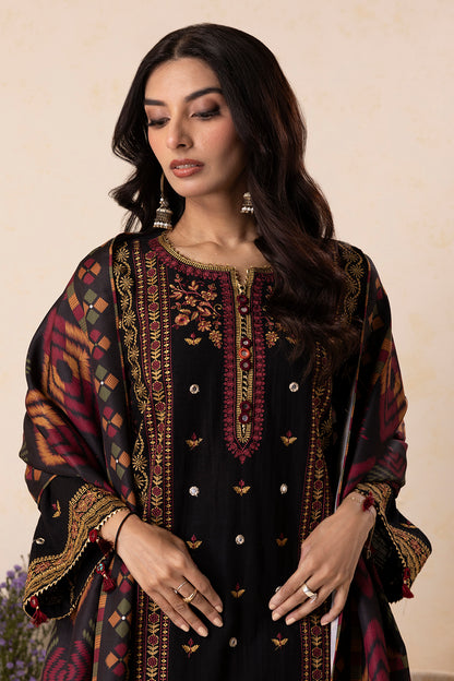Embroidered Shirt Shalwar Shawl - 0175