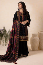 Embroidered Shirt Shalwar Shawl - 0175