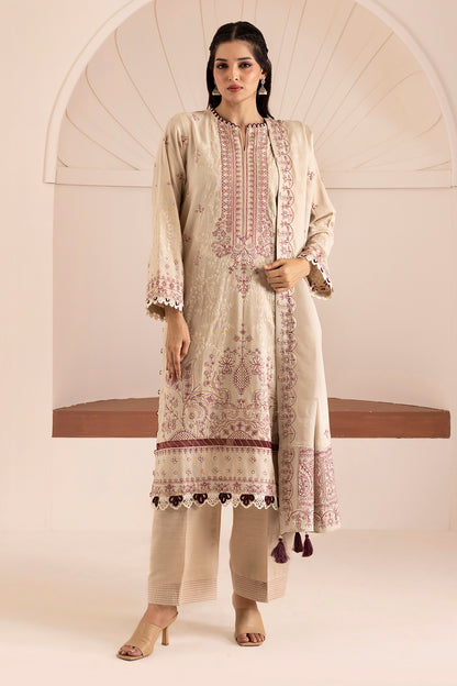 Embroidered Shirt Shalwar Shawl - 0176