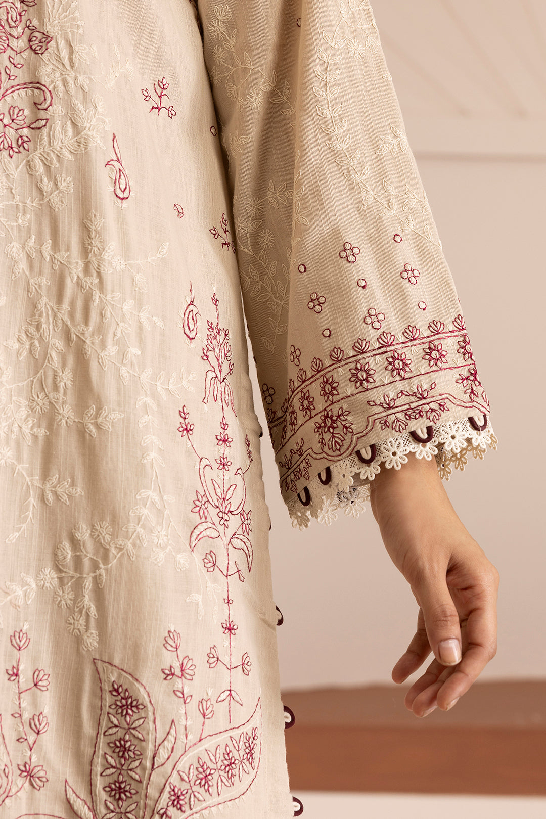 Embroidered Shirt Shalwar Shawl - 0176