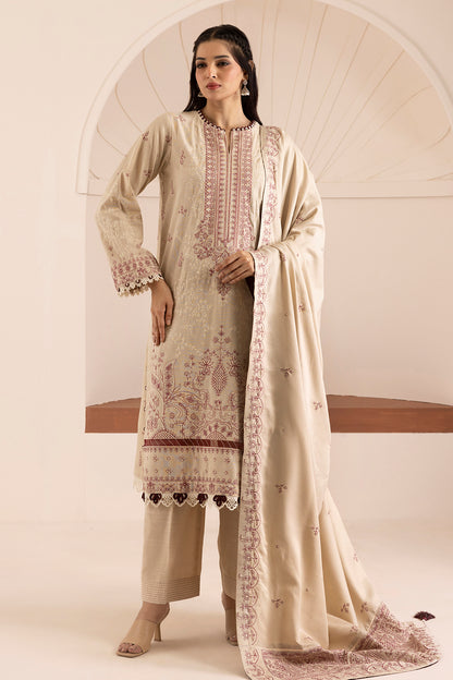 Embroidered Shirt Shalwar Shawl - 0176