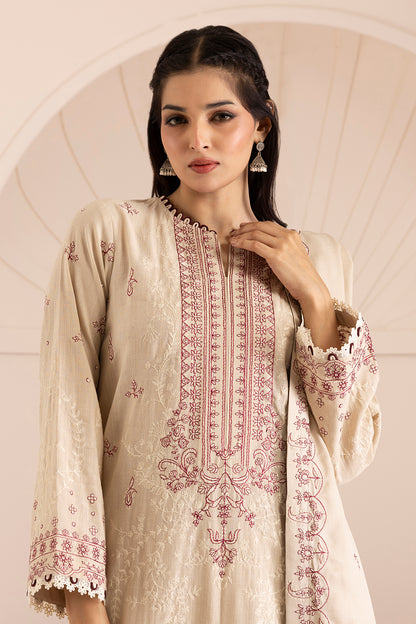Embroidered Shirt Shalwar Shawl - 0176