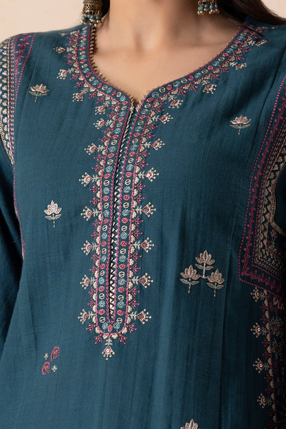 Embroidered Shirt Shalwar Shawl - 0177