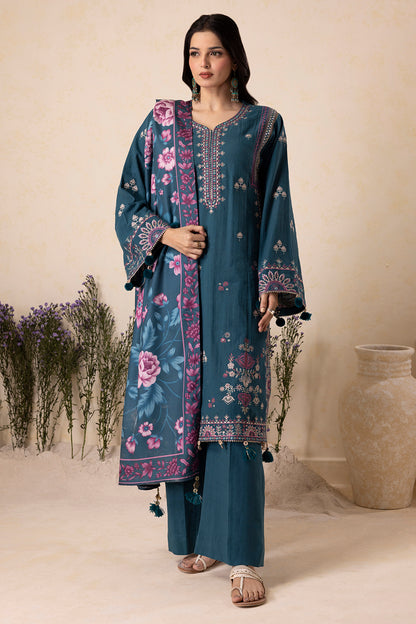 Embroidered Shirt Shalwar Shawl - 0177