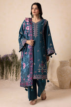 Embroidered Shirt Shalwar Shawl - 0177