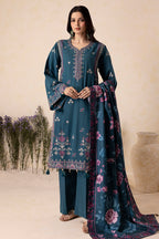 Embroidered Shirt Shalwar Shawl - 0177