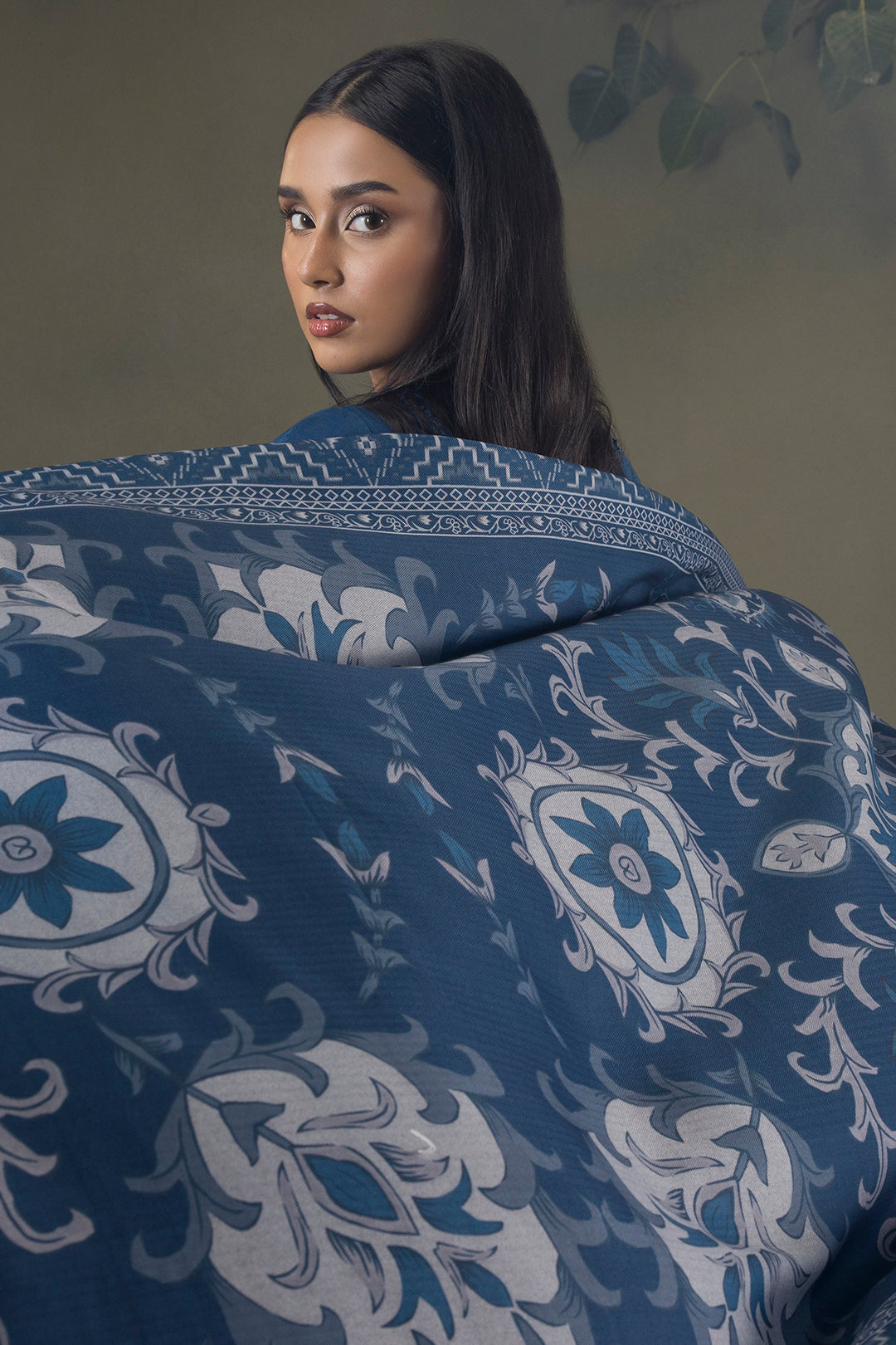 Embroidered Shirt Shalwar Shawl - 0234
