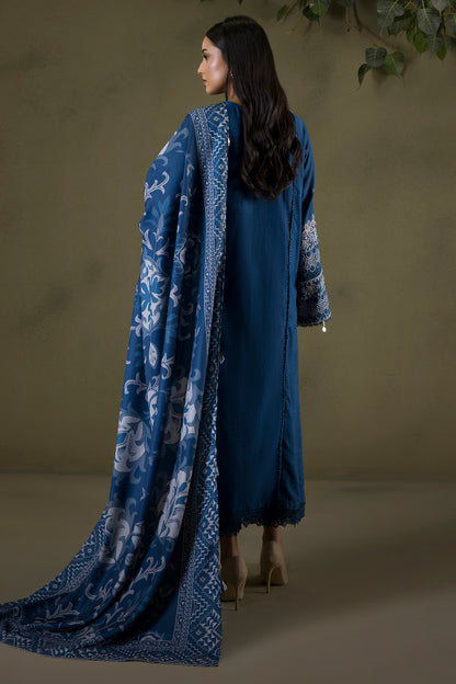 Embroidered Shirt Shalwar Shawl - 0234