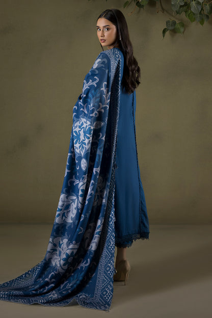 Embroidered Shirt Shalwar Shawl - 0234