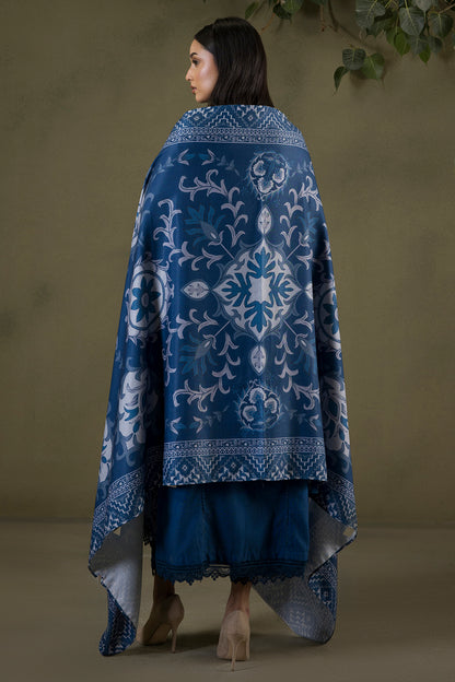 Embroidered Shirt Shalwar Shawl - 0234