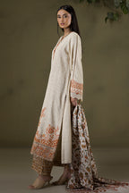 Embroidered Shirt Shalwar Shawl - 0235