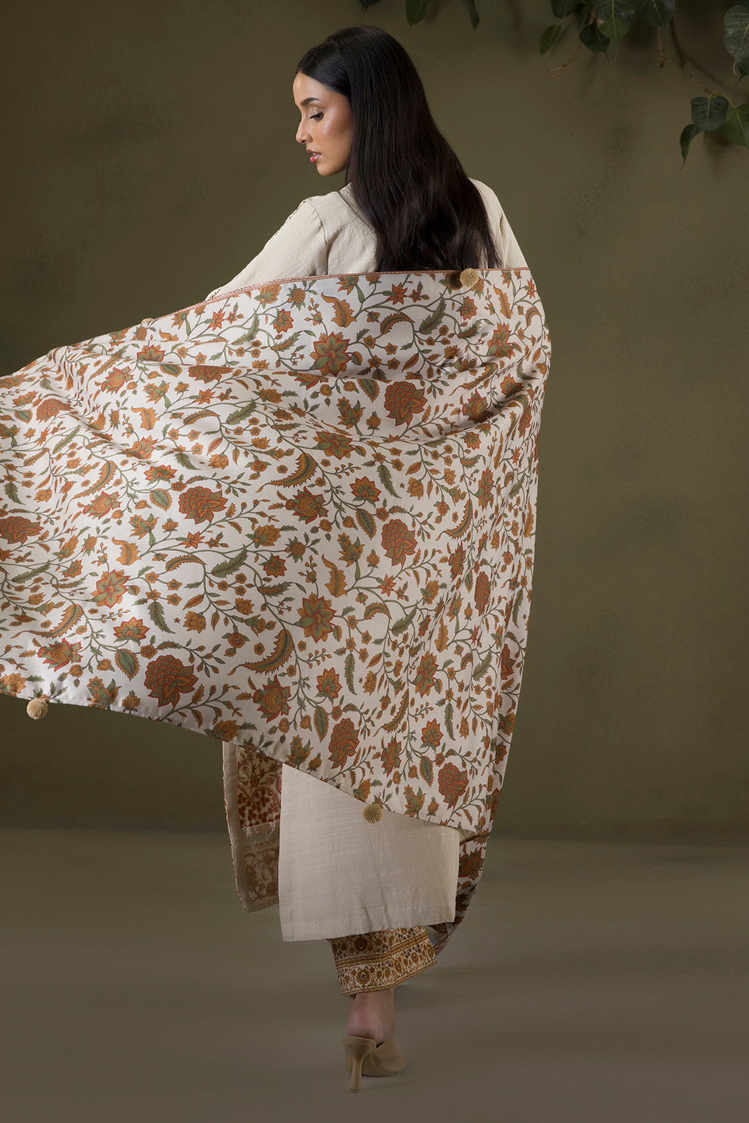 Embroidered Shirt Shalwar Shawl - 0235