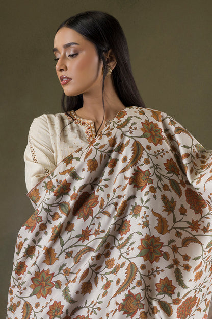 Embroidered Shirt Shalwar Shawl - 0235