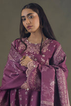 Embroidered Shirt Shalwar Shawl - 0236