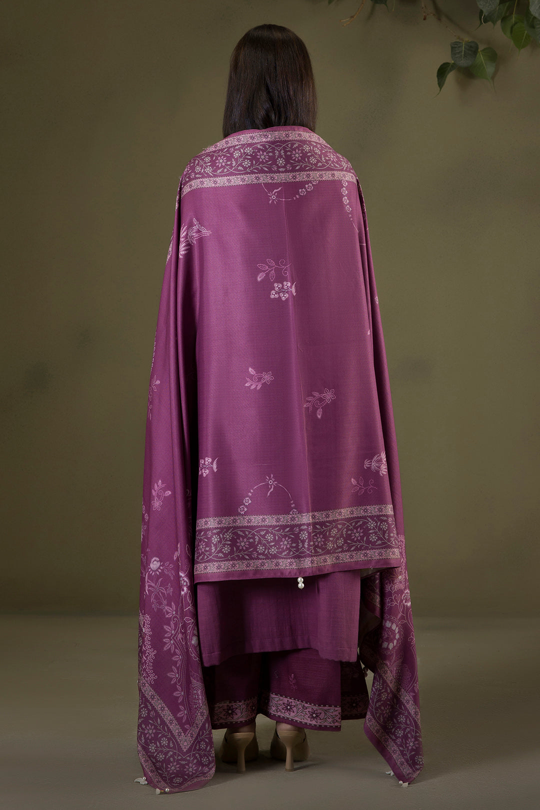 Embroidered Shirt Shalwar Shawl - 0236