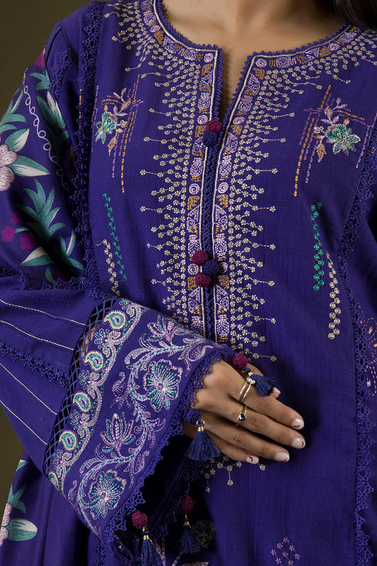 Embroidered Shirt Shalwar Shawl - 0237