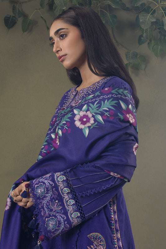 Embroidered Shirt Shalwar Shawl - 0237