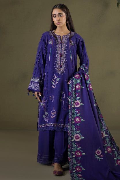 Embroidered Shirt Shalwar Shawl - 0237