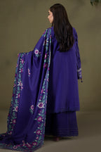 Embroidered Shirt Shalwar Shawl - 0237