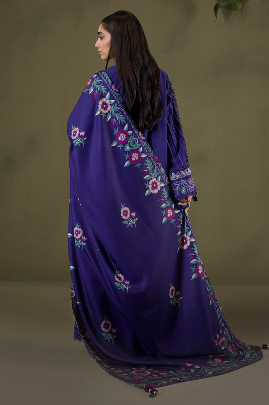 Embroidered Shirt Shalwar Shawl - 0237