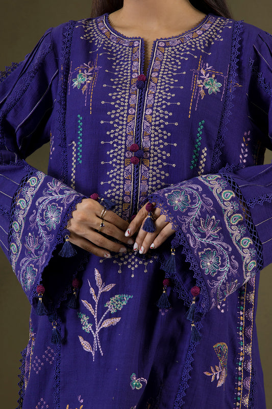 Embroidered Shirt Shalwar Shawl - 0237