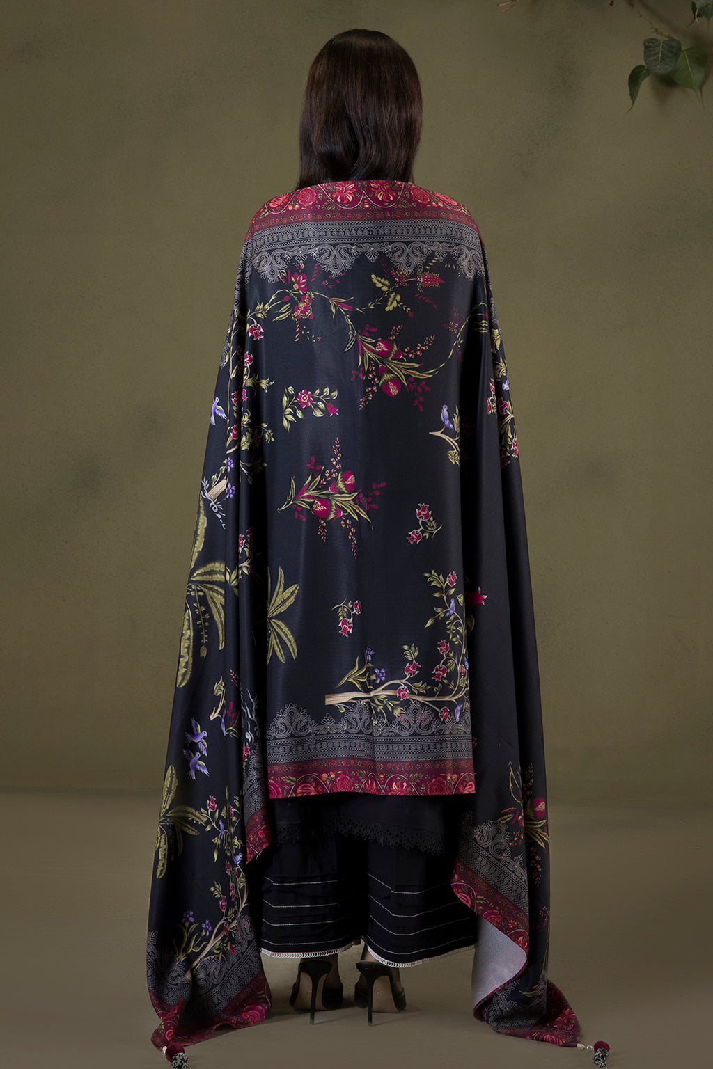 Embroidered Shirt Shalwar Shawl - 0238